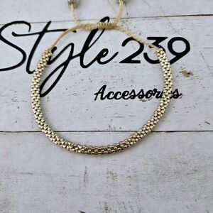 Miyuki Gold Beaded Adjustable Bracelet